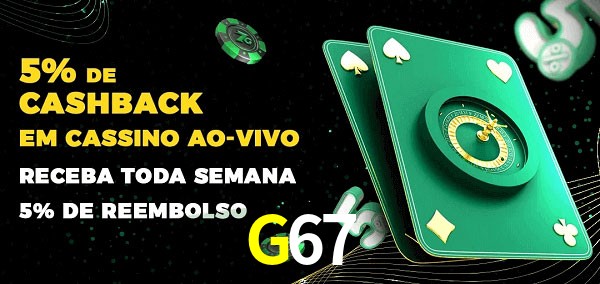 Promoções do cassino ao Vivo G67